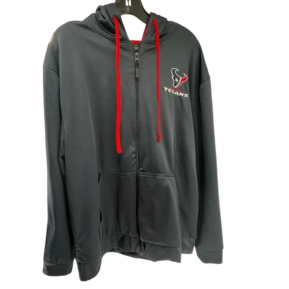 Dunbrooke Men's Hoodie Houston Texans Full Zip Black Polyester Large